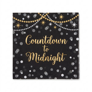 Midnight Hour New Year's Eve Beverage Napkins - 5 In. X 5 In.