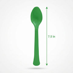 Festive Green Plastic Spoon - 7.5 in.