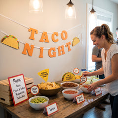 Let's Fiesta Buffet Decorating Kit - 12-Piece Set for Taco Night