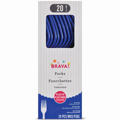Royal Blue Plastic Forks - 7.5 In. | 20 Count
