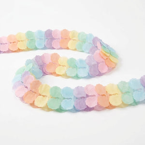 Pastel Rainbow Paper Garland - 9 ft