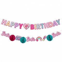 Barbie Dream Together Birthday Banner Kit with Balloons