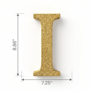 Glitter Gold Letter "I" Standing Sign - 4-Inch Party Decoration