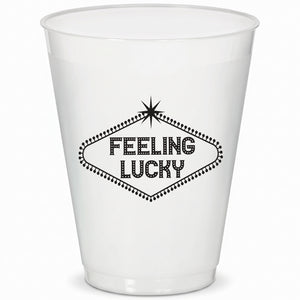 Casino "Feeling Lucky" 18 oz Plastic Tumblers, 25-Pack