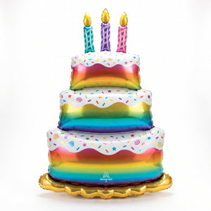 Colorful Birthday Cake Stacked Balloon AirWalker