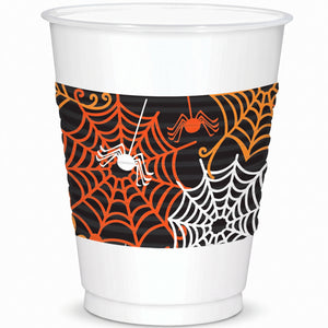 Spooky Spider Halloween Plastic Cups - 18oz, 25ct