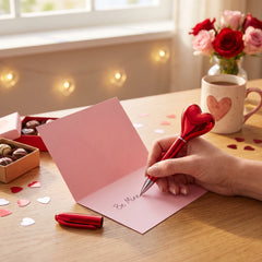 Heart-Shaped Valentine’s Day Pen, 8-Inch, Red
