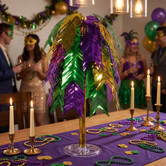 Elegant 24-Inch Cascading Metal Centerpiece for Masquerade Events