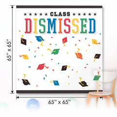 Colorful "Class Dismissed" Graduation Scene Setter Kit
