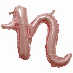 Rose Gold Script Letter Balloon - 'n' - 8-Inch Air-Filled Mylar