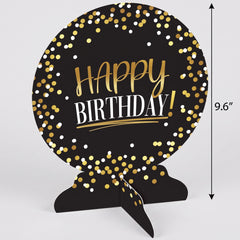 Black and Gold Birthday Table Decoration