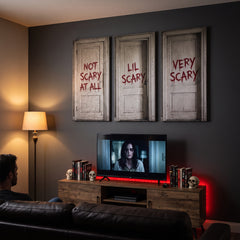 IT Chapter 2 "Scary" Door Scene Setter - 3 Panel Halloween Decoration