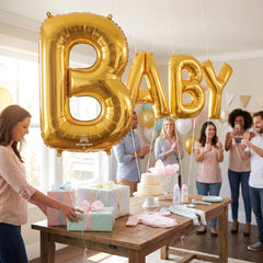 Gold Letter B Foil Balloon - Metallic Super Shape