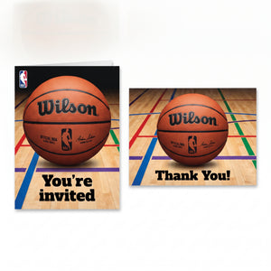 Wilson NBA Basketball Party Invitations & Thank You Notes Set