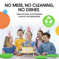 Little Gym - 7 In. Lime Green Plastic Plates | 100 Count