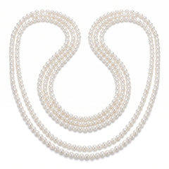 Hollywood Pearl Bead Necklaces - Set of 4