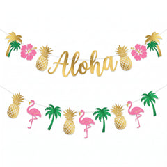Tropical Luau "Aloha" Banner Set - 2 Pack