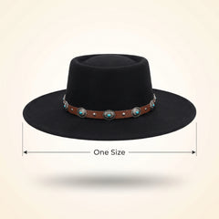 Women's Black Modern Western Cowboy Hat