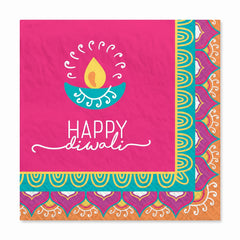 Diwali Celebration Beverage Napkins - 5 In. X 5 In.