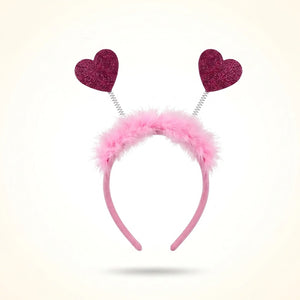 Valentine's Day Pink Heart Head Bopper