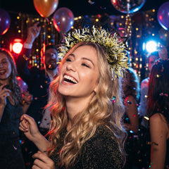 Light-Up Star Tinsel Headband for New Year's Eve
