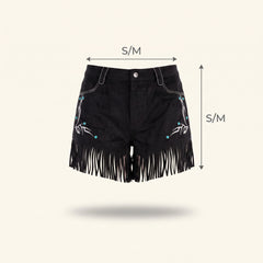 Women's Western Fringe Shorts - S/M