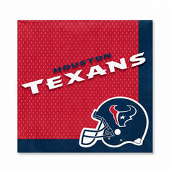 Houston Texans NFL Lunch Napkins - 6.5 In. x 6.5 In. - 36 Pack