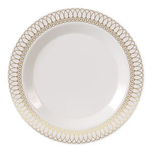 10.25 In. Gold Ovals Design Plates | 10 Count