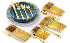 10 In. Floral Brush Design Plastic Plates | 120 Count