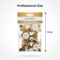 Golden 50th Anniversary Confetti Value Pack - 1.2 oz