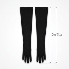 Elegant Adult Extra Long Black Gloves for Costumes