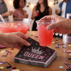"Queen" Beverage Napkins - Internet Famous Design, 16-Pack - 5 In. X 5 In.