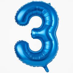 Royal Blue Number 3 Large Foil Balloon