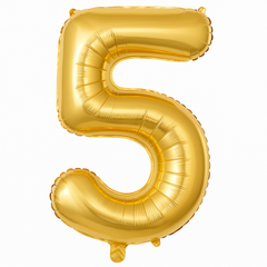 Gold Foil Number 5 Balloon - Air-Filled