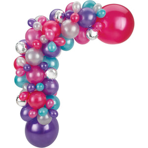 Jewel Tone Balloon Garland Arch Kit - Pink, Purple, Silver & Blue