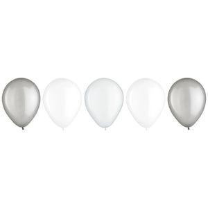 Platinum Mix Latex Balloons, 11-Inch, 15-Pack