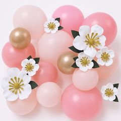 White Flower Accent Balloon Decor Kit - 12 Pack