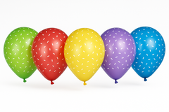 Primary Colours Confetti Latex Balloon Pack - 11-inch, 15 Count