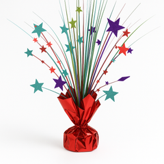 Vibrant 12" Rainbow Foil Spray Centerpiece