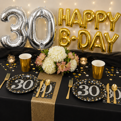 66 Pcs 30th Birthday Party Base Kit | For 8 Guests