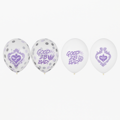 Disney Descendants 3 Confetti Latex Balloons, 12-Inch, 6-Pack