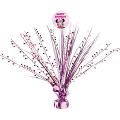 Disney Minnie Mouse "Happy Birthday" Metallic Centerpiece Spray