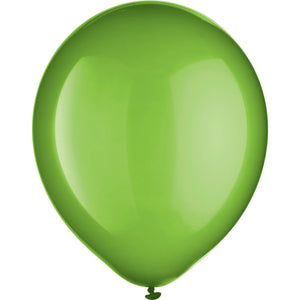 Vibrant Kiwi Green 12" Latex Balloons - Pack of 15