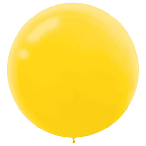 Sunshine Yellow Latex Balloons, 24-Inch, 4-Pack