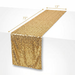 Glamorous Gold Sequin Table Runner for Weddings & Celebrations