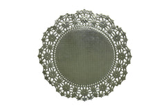 12 In. Round Silver Foil Doilies | 6 Count