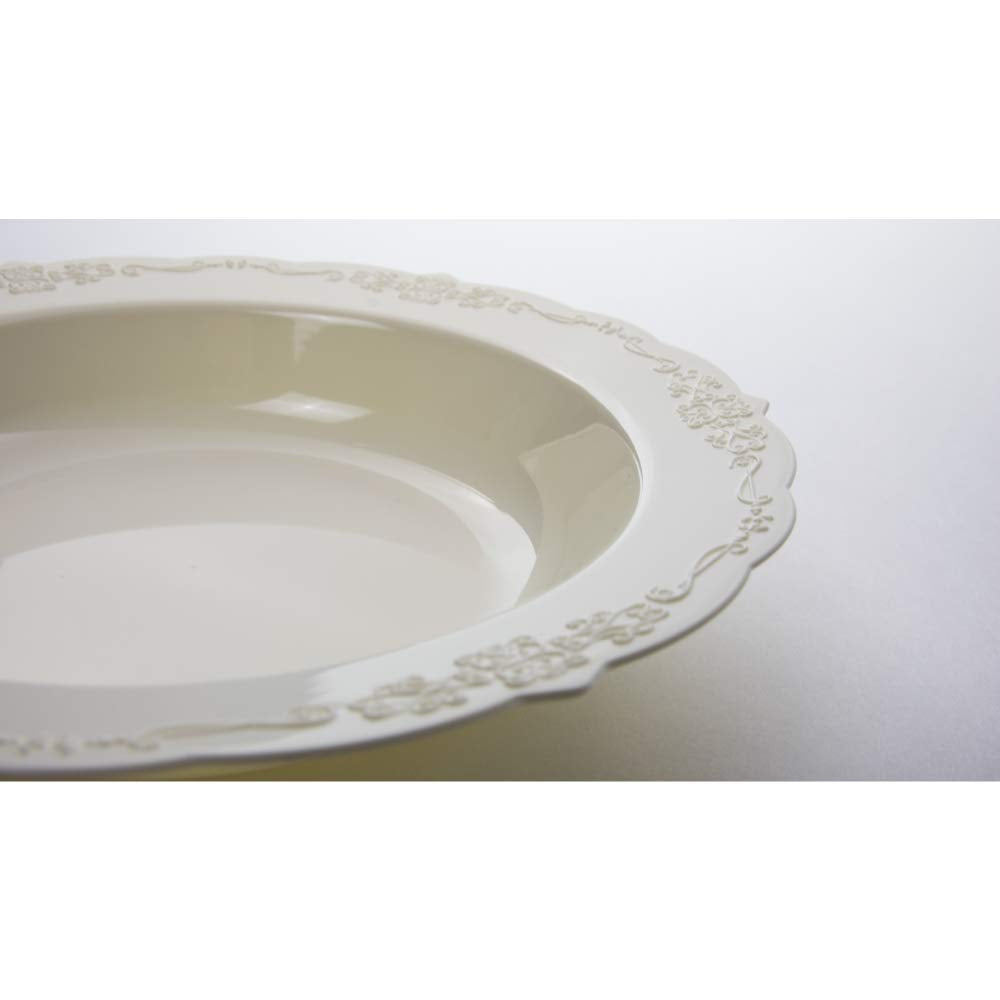 12 Oz. Ivory Victorian Design Bowls | 20 Count