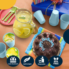 12 Oz. Light Blue Plastic Cups | 50 Count