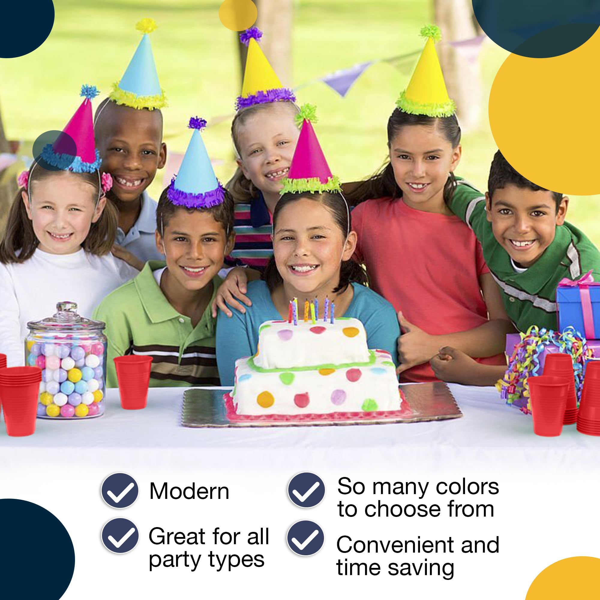 12 Oz. Red Plastic Cups | 50 Count