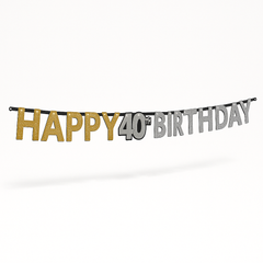 Prismatic 40th Birthday Celebration Banner